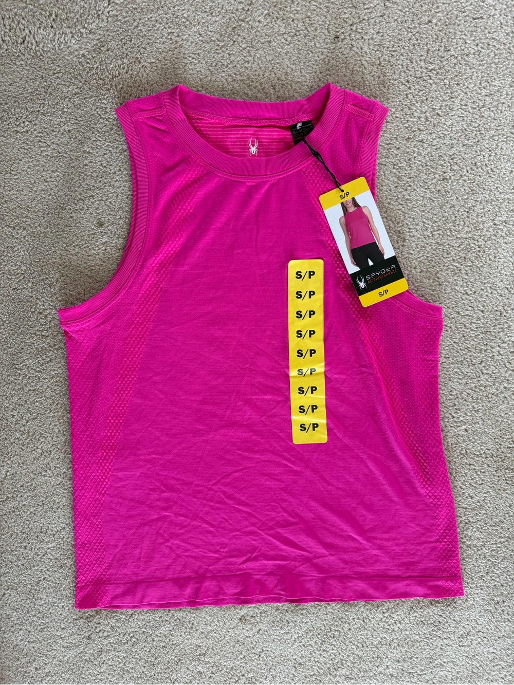 NWT Spyder Hot Pink Performance Tank Top